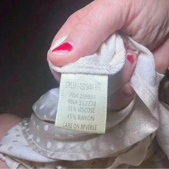 NWT Lovestitch Polka Dot Tank Camisole cowl neck Size Medium Slinky Cream - Picture 8 of 9